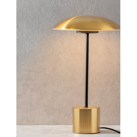 Lampa stołowa Retro Shock | Złoty mosiądz, LED | Decolab24