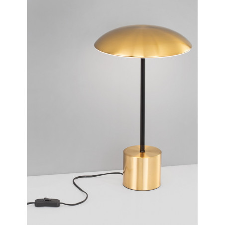 Lampa stołowa Retro Shock | Złoty mosiądz, LED | Decolab24