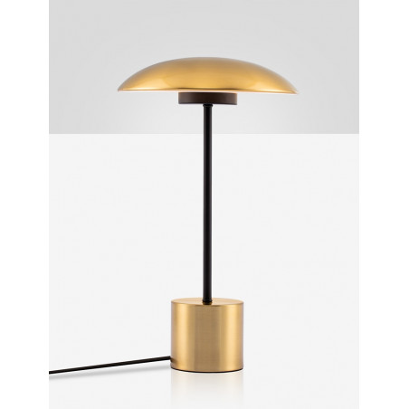 Lampa stołowa Retro Shock | Złoty mosiądz, LED | Decolab24