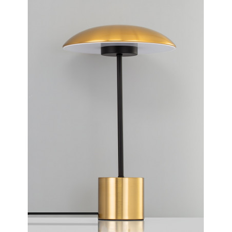 Lampa stołowa Retro Shock | Złoty mosiądz, LED | Decolab24