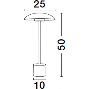 Lampa stołowa retro Shock LED złota - Decolab24