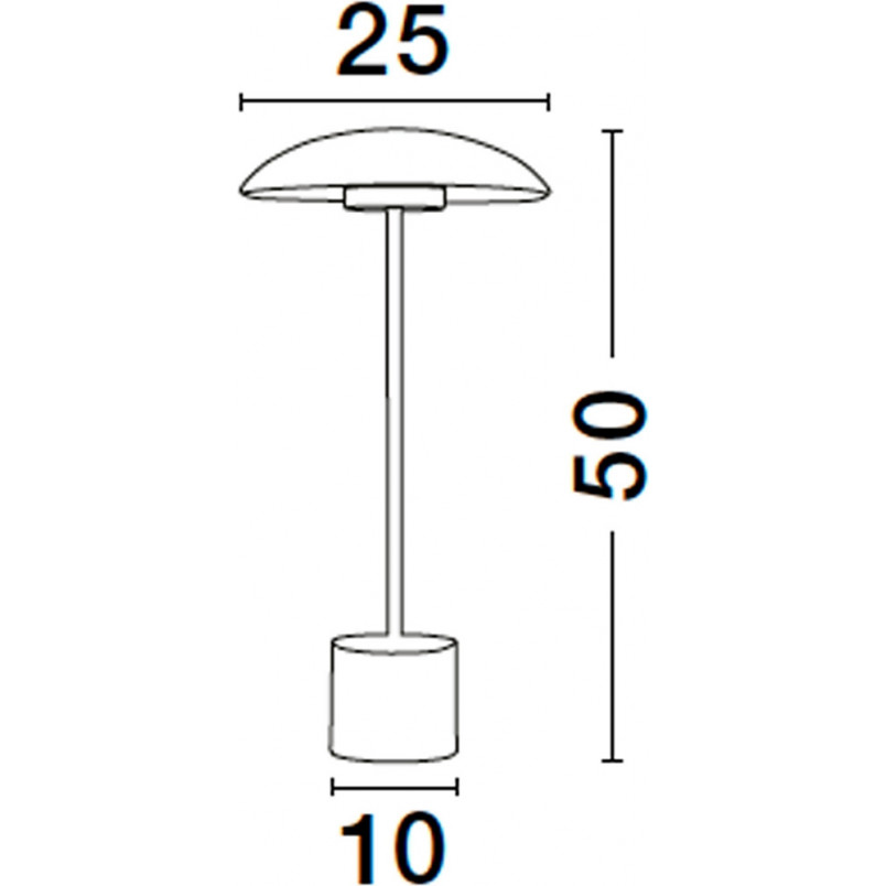 Lampa stołowa retro Shock LED złota - Decolab24