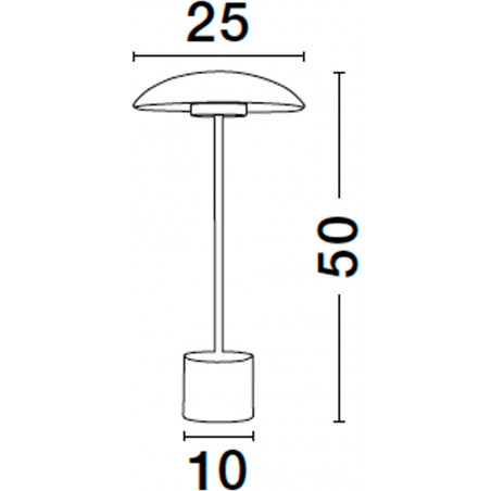 Lampa stołowa retro Shock LED złota - Decolab24