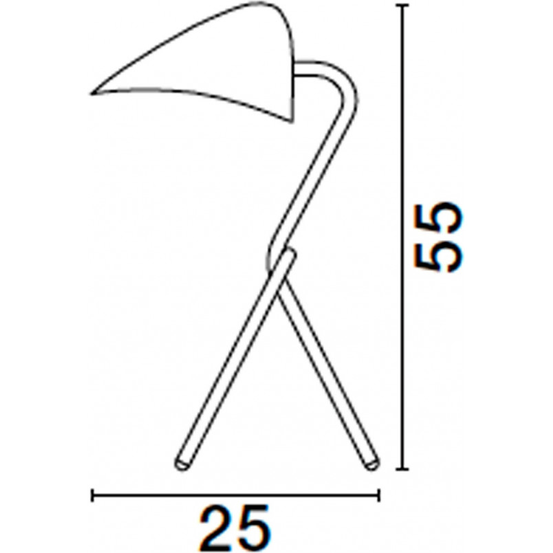 Lampa Trooper: Designerska lampa stołowa czarno-złota | Decolab24