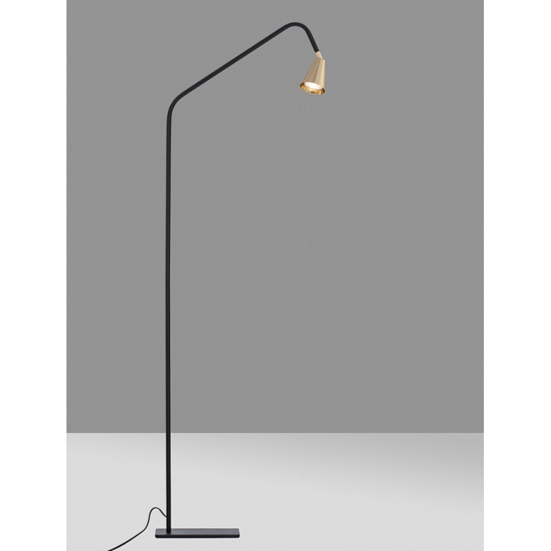 Lampa podłogowa minimalistyczna złota/czarna | Decolab24