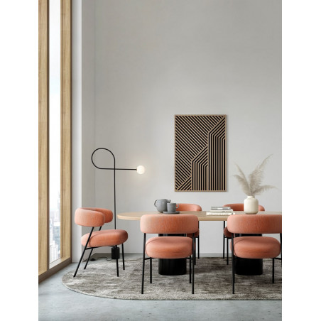 Lampa podłogowa szklana kula Ballo | Decolab24
