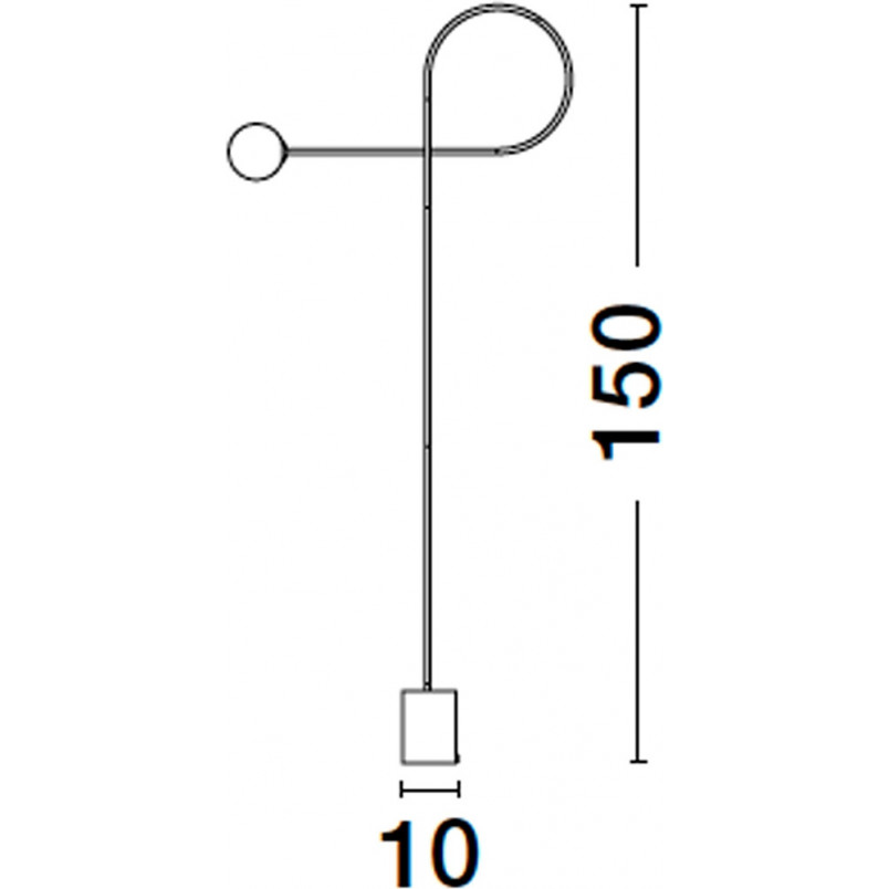Lampa podłogowa szklana kula Ballo | Decolab24