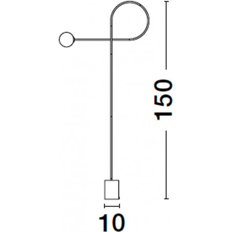 Lampa podłogowa szklana kula Ballo | Decolab24