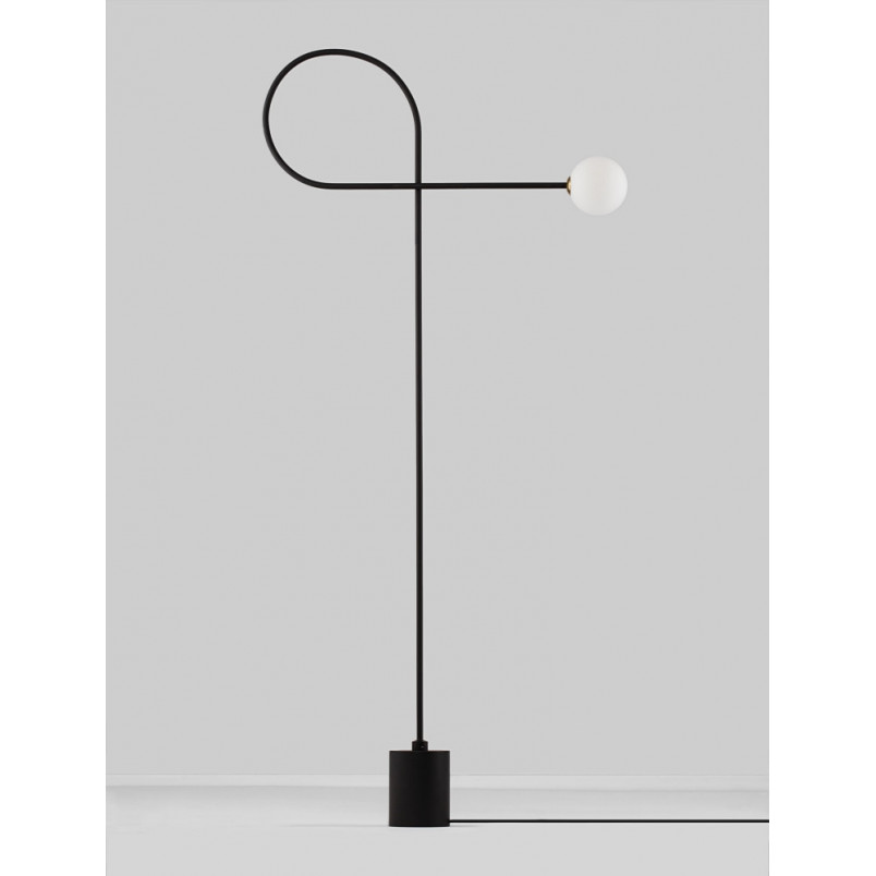 Lampa podłogowa szklana kula Ballo | Decolab24