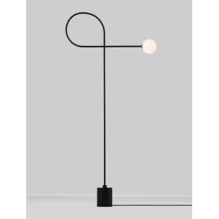 Lampa podłogowa szklana kula Ballo | Decolab24