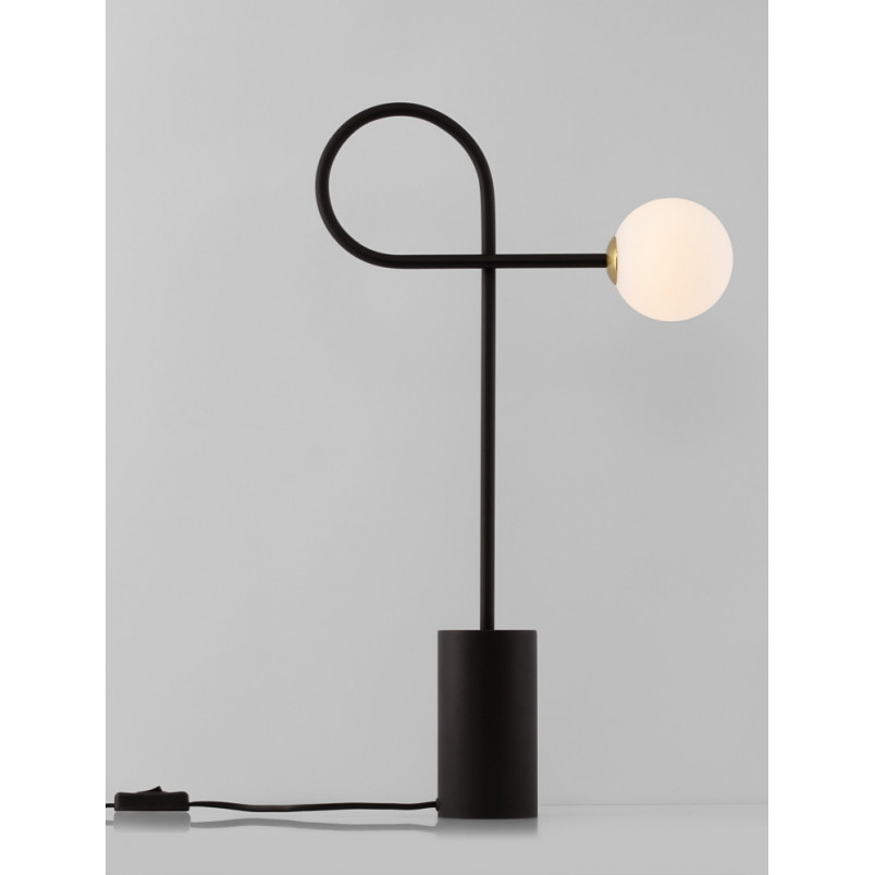 Lampa stołowa Ballo - szklana kula, design | Decolab24