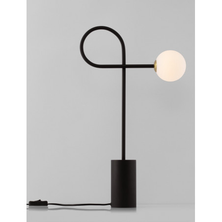 Lampa stołowa Ballo - szklana kula, design | Decolab24