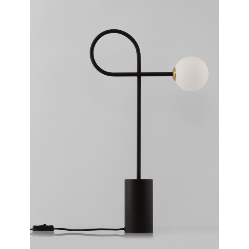 Lampa stołowa Ballo - szklana kula, design | Decolab24