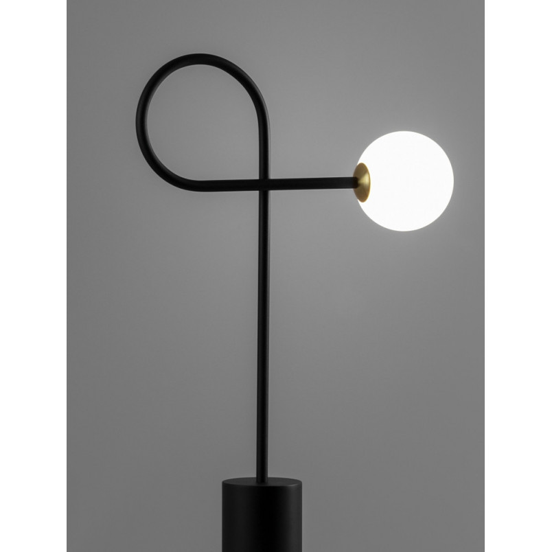 Lampa stołowa Ballo - szklana kula, design | Decolab24