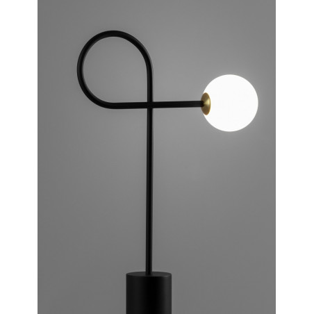 Lampa stołowa Ballo - szklana kula, design | Decolab24