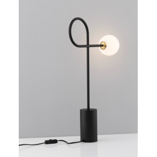 Lampa stołowa Ballo - szklana kula, design | Decolab24