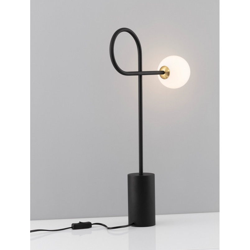 Lampa stołowa Ballo - szklana kula, design | Decolab24