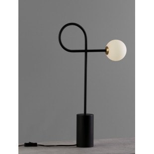 Lampa stołowa Ballo - szklana kula, design | Decolab24