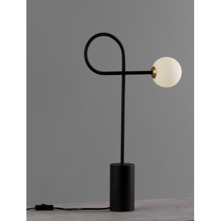 Lampa stołowa Ballo - szklana kula, design | Decolab24