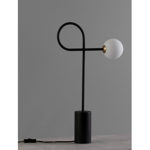 Lampa stołowa Ballo - szklana kula, design | Decolab24