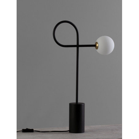 Lampa stołowa Ballo - szklana kula, design | Decolab24
