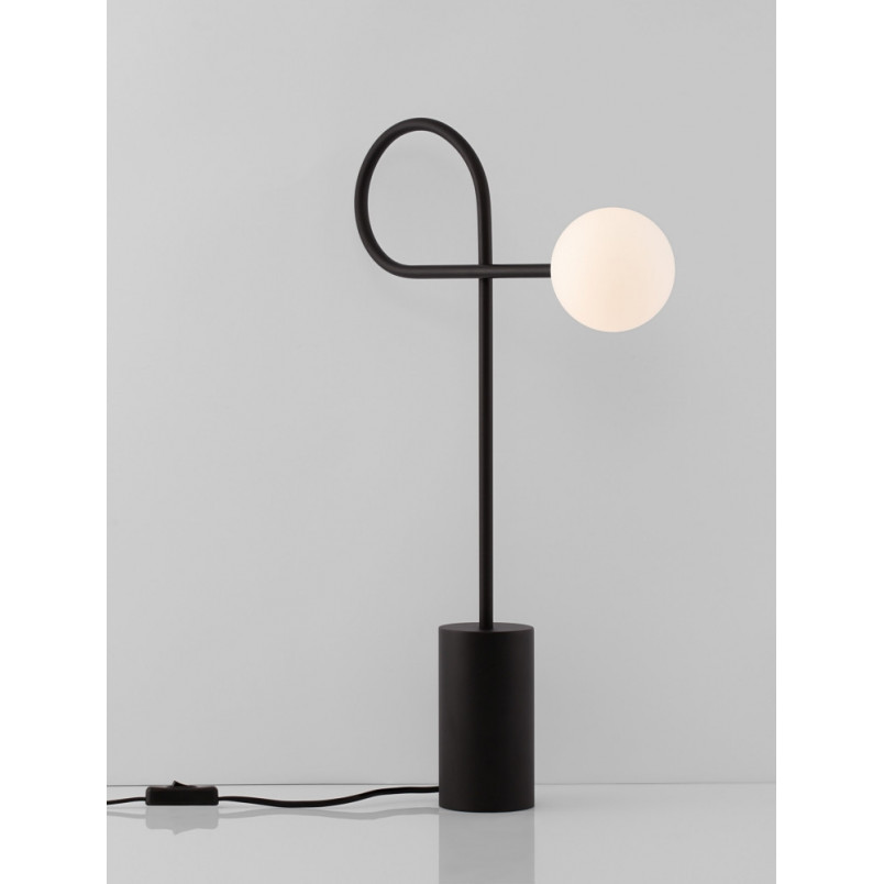 Lampa stołowa Ballo - szklana kula, design | Decolab24