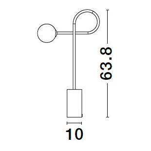Lampa stołowa Ballo - szklana kula, design | Decolab24