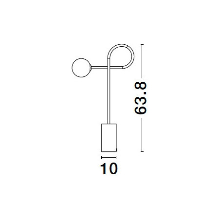 Lampa stołowa Ballo - szklana kula, design | Decolab24