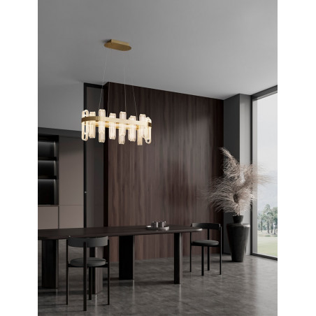 Lampa wisząca złota glamour Tellia LED | Decolab24