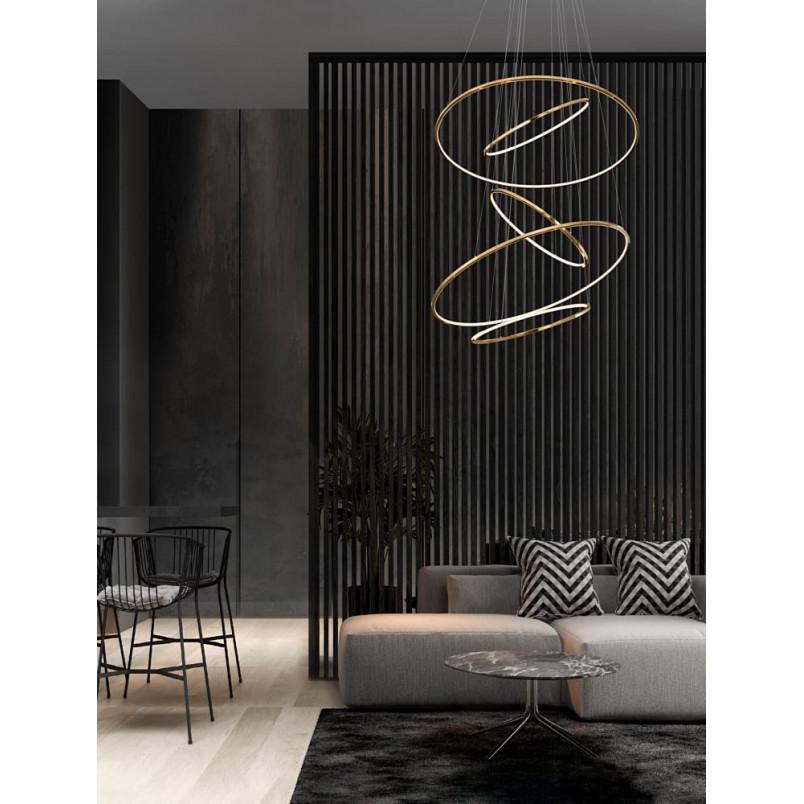 Lampa Wisząca Złota Confuso Circles LED | Decolab24