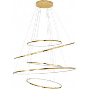 Lampa wisząca modern glamour Confuso Circles LED 3000K 120cm złota
