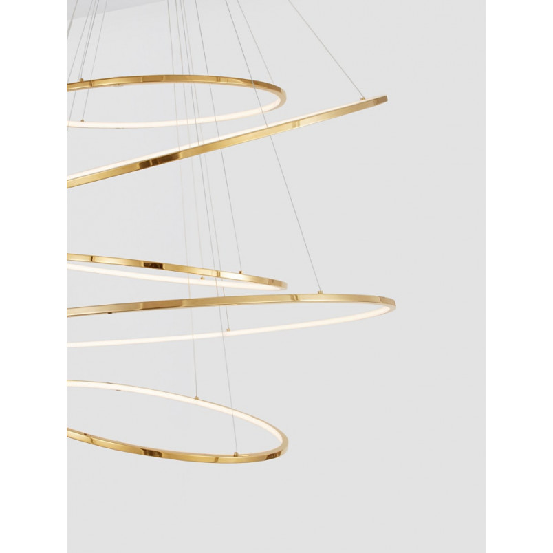 Lampa Wisząca Złota Confuso Circles LED | Decolab24