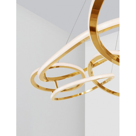 Lampa Wisząca Złota Glamour Confuso LED | Decolab24
