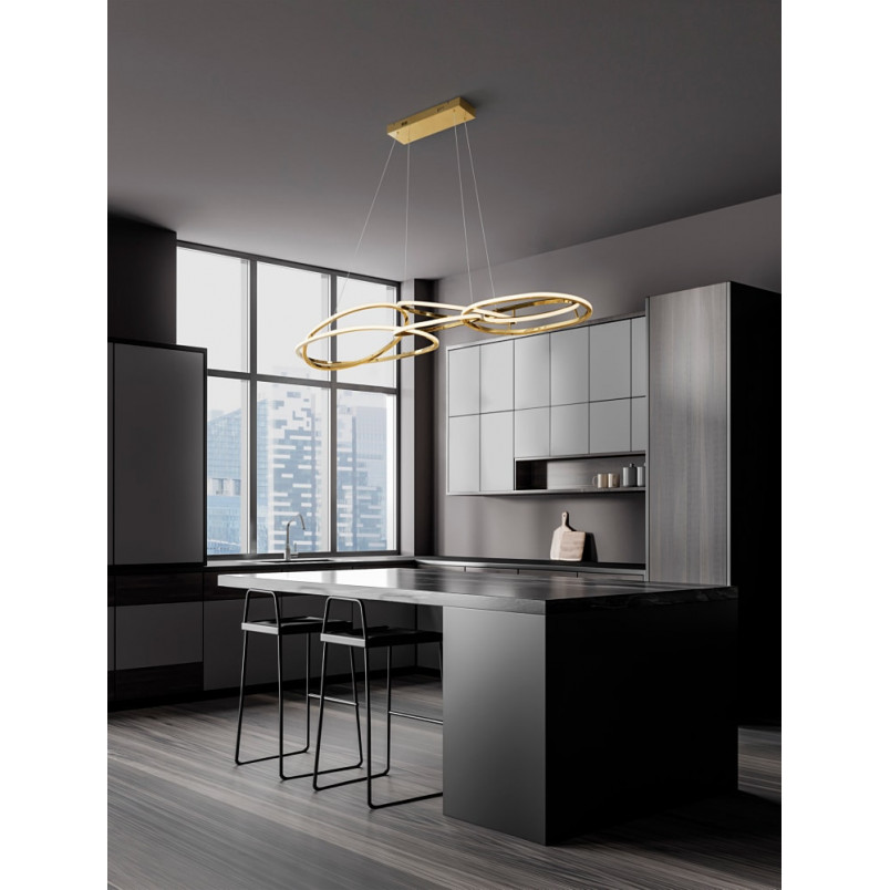 Lampa Wisząca Złota Glamour Confuso LED | Decolab24
