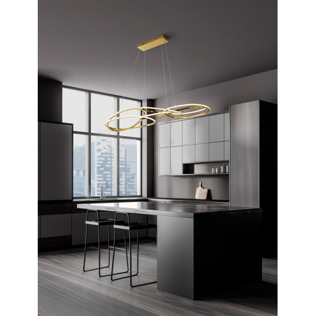 Lampa Wisząca Złota Glamour Confuso LED | Decolab24