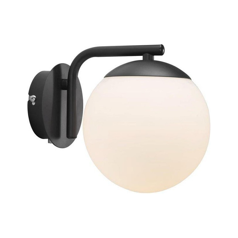 Kinkiet szklany Grant czarny/opal Nordlux | Retro Design
