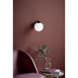 Kinkiet szklany Grant czarny/opal Nordlux | Retro Design