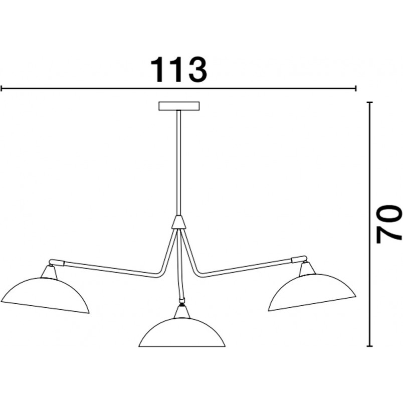 Lampa sufitowa Loft Artemis III | Czarna i Złota | Decolab24