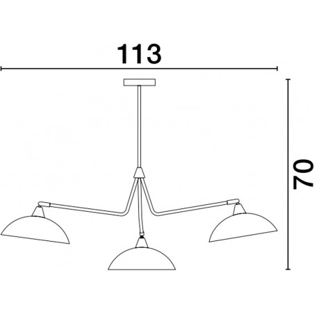 Lampa sufitowa Loft Artemis III | Czarna i Złota | Decolab24