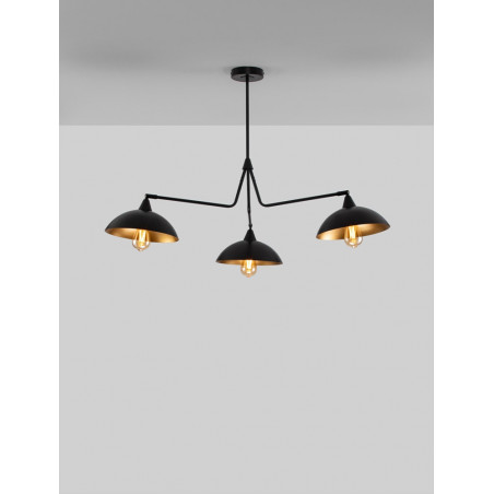 Lampa sufitowa Loft Artemis III | Czarna i Złota | Decolab24