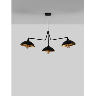 Lampa sufitowa na wysięgnikach loft Artemis III czarny / złoty