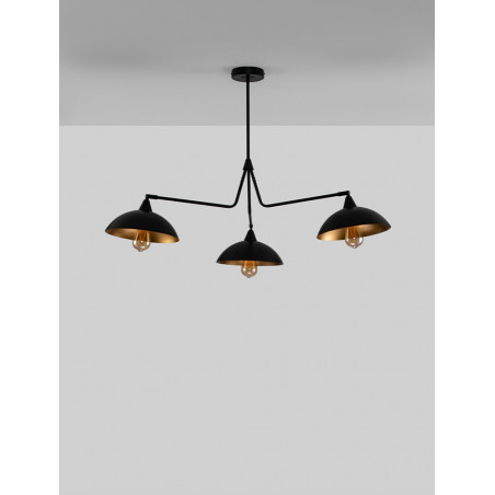 Lampa sufitowa Loft Artemis III | Czarna i Złota | Decolab24