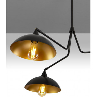 Lampa sufitowa Loft Artemis III | Czarna i Złota | Decolab24