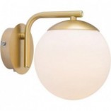 Kinkiet Glamour Grant - Szkło Opal, Mosiądz | Nordlux