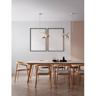 Lampa sufitowa loft Artemis | Biały/Złoty | Decolab24