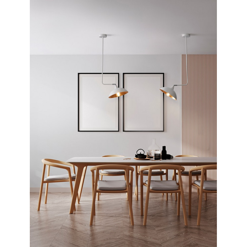 Lampa sufitowa loft Artemis | Biały/Złoty | Decolab24