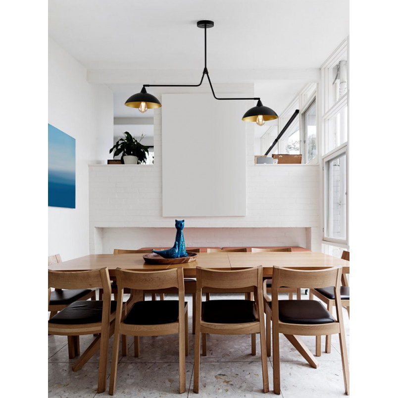 Lampa sufitowa Loft Artemis II | Czarna i Złota - Decolab24