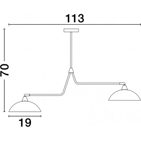 Lampa sufitowa Loft Artemis II | Czarna i Złota - Decolab24