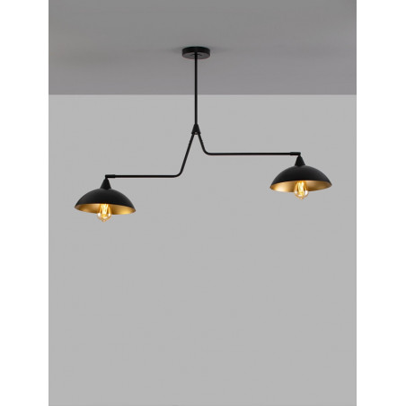 Lampa sufitowa Loft Artemis II | Czarna i Złota - Decolab24