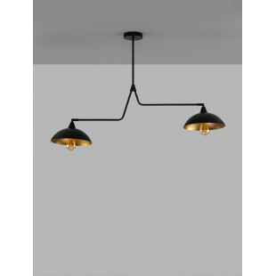 Lampa sufitowa na wysięgnikach loft Artemis II czarny / złoty